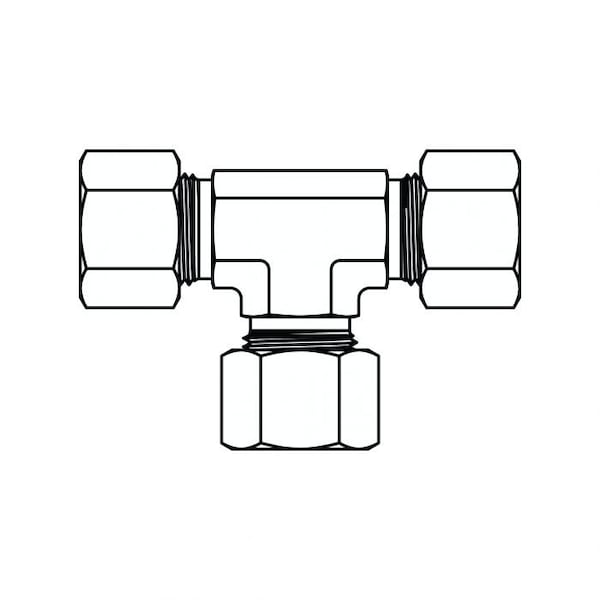 Hydraulic Fitting-Metric CompressionL15(22X1.5) UNION TEE